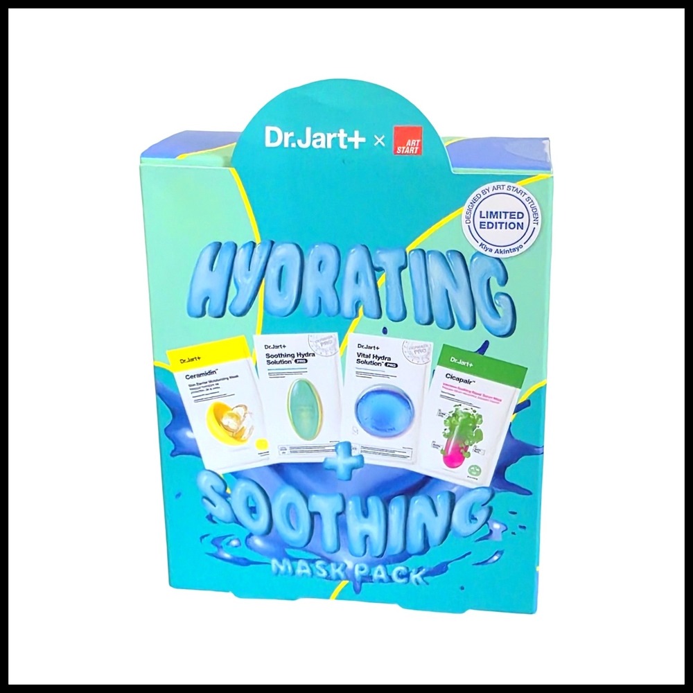 Dr.Jart+ Hydrating Soothing Mask Pack LE Art Start 4 Sheet Masks NEW